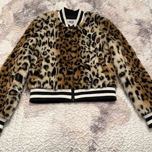 JACK by BB Dakota Leopard Print Bomber Jacket